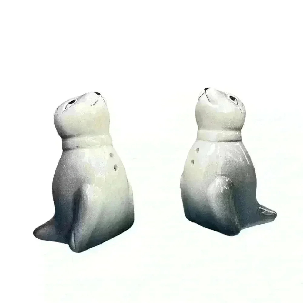 Vintage Ceramic Seals Salt & Pepper Shakers Set - Picture 3 of 11
